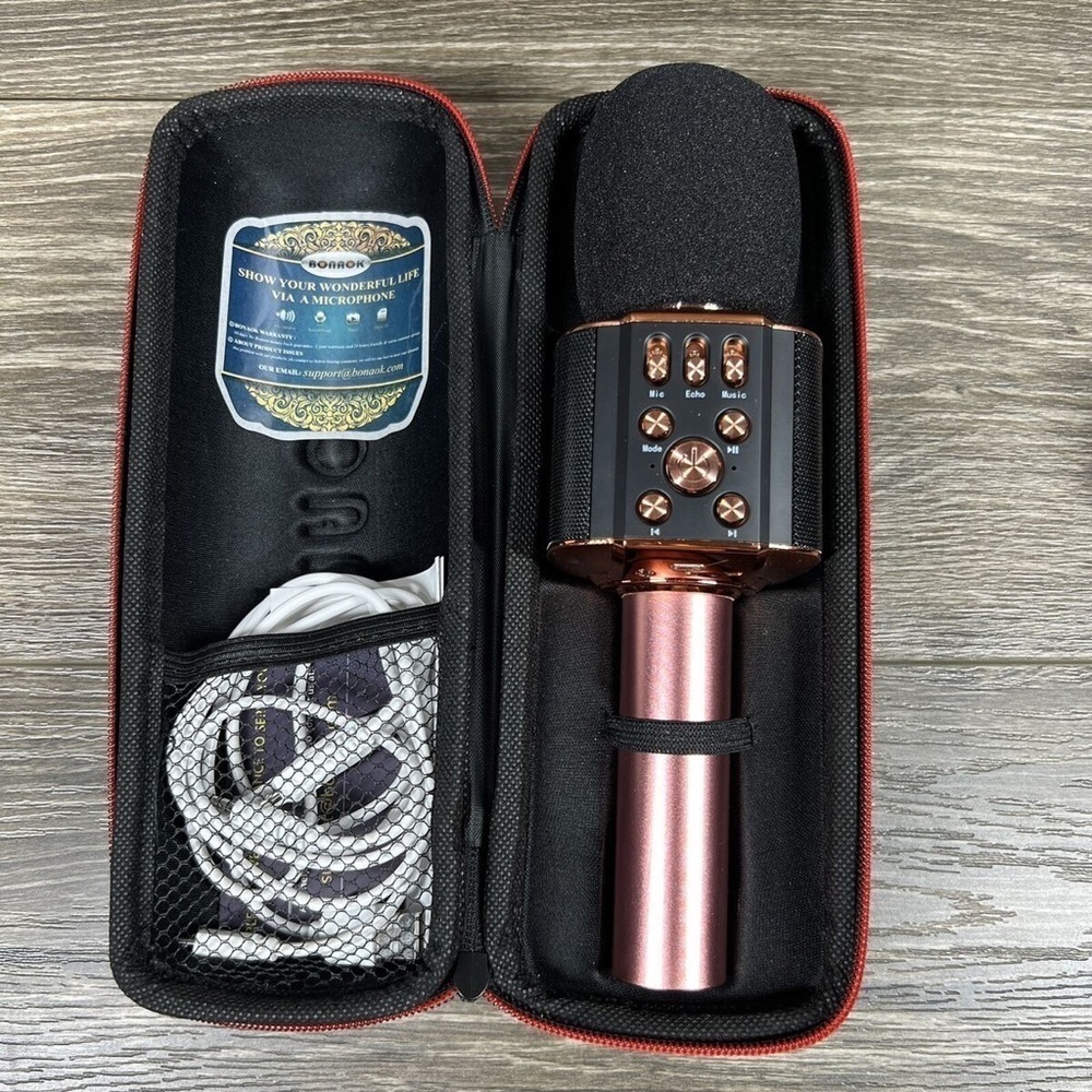 Bonaok Bluetooth Handheld Karaoke Microphone Bluetooth T29